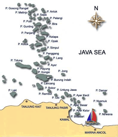 Peta Kepulauan Seribu